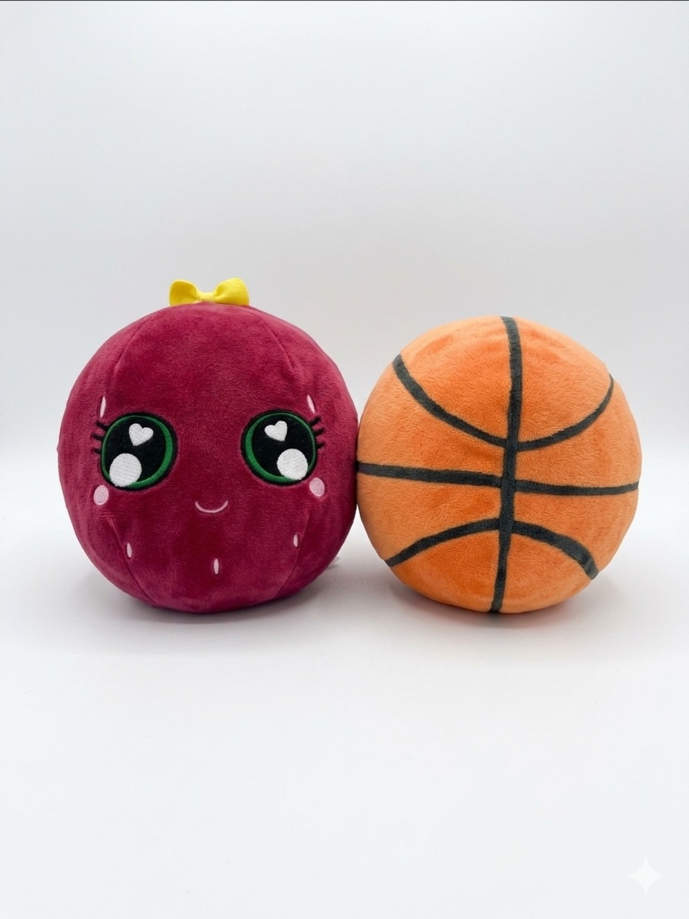 2 Eolo Lit'L Biggie Bouncerz Strawberry Foodi and basketball Soft & Bouncy ball